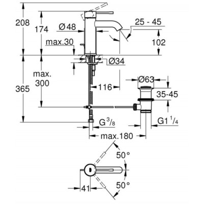 ΜΠΑΤΑΡΙΑ ΝΙΠΤΗΡΟΣ ESSENCE GRAPHITE GROHE ΜΠΑΤΑΡΙΑ ΝΙΠΤΗΡΟΣ ESSENCE GRAPHITE GROHE
