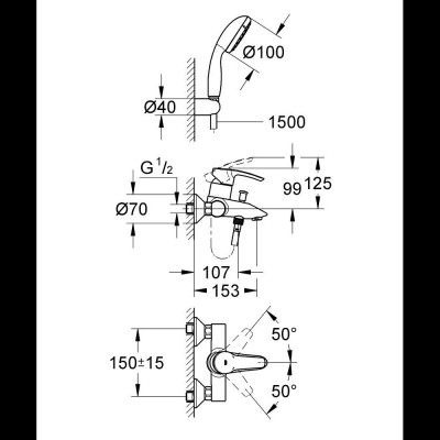 ΜΠΑΤΑΡΙΑ ΛΟΥΤΡΟΥ EUROSMART GROHE ΜΠΑΤΑΡΙΑ ΛΟΥΤΡΟΥ EUROSMART GROHE